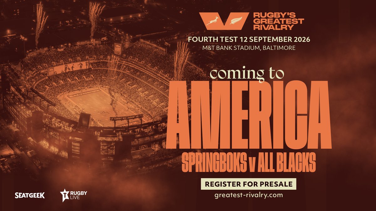 Baltimore Secures New Zealand All Blacks Vs South Africa Springboks In 